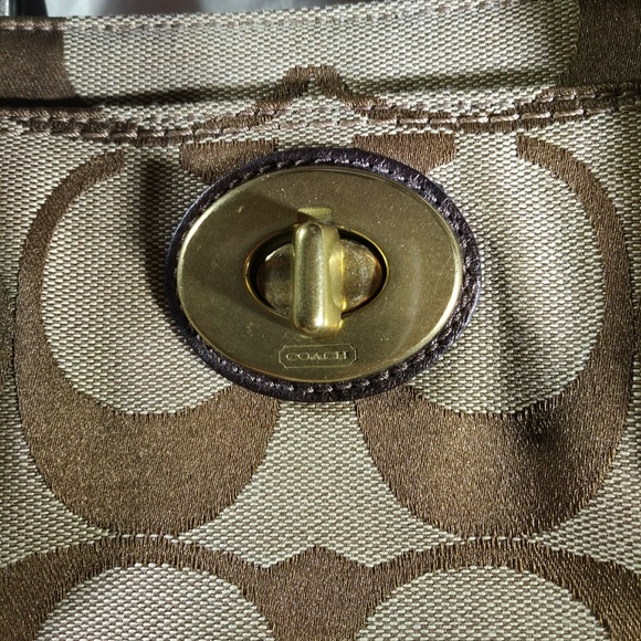 SOLD Coach Signature Bronze Hampton Madeline GUC - Picture 3 of 8